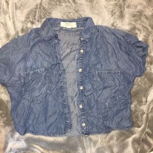 Denim crop top